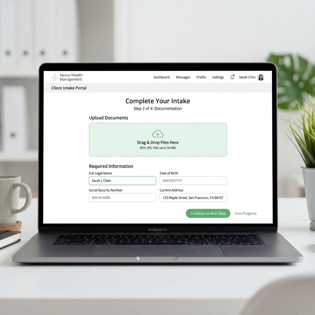 The Client Intake Portal UI